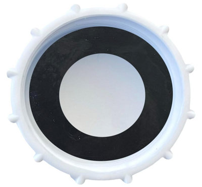 PlumbEZ Universal Appliance Blanking Cap, Easy Fit Sink Trap Blanking Cap with Washer, 32mm (1.25") White Appliance Cap