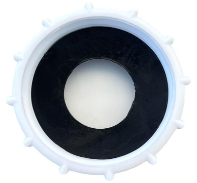 PlumbEZ Universal Appliance Blanking Cap, Easy Fit Sink Trap Blanking Cap with Washer, 32mm (1.25") White Appliance Cap
