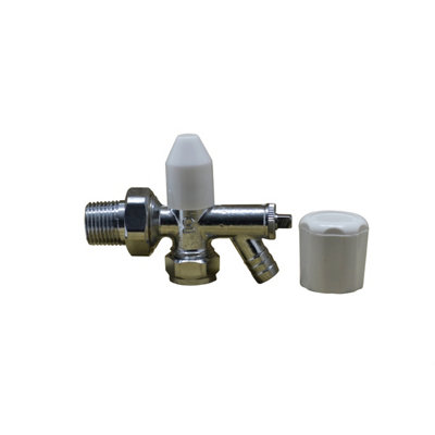 Plumbright 15MM Single Angled Draw Off Radiator Valve (3/4 Nut) - Comes ...