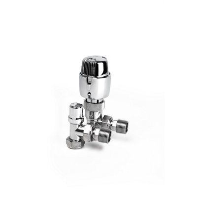 Plumbright Angled TRV & Lockshield Radiator Pack 15mm