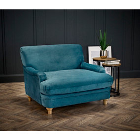 Plumpton Upholstered Chair Peacock Blue