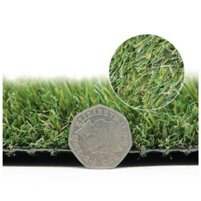Plush Artificial Grass, 45mm Artificial Grass, Premium Synthetic Artificial Grass, 10 Years Warranty-1m(3'3") X 4m(13'1")-4m²
