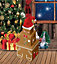 Plush Christmas Gift Boxes Gingerbread Xmas Eve 3 Stacking Nesting Storage Boxes