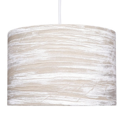 Beige velvet store lampshade