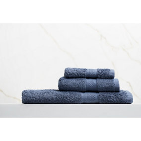 Plush Organic Bath Towel Set - Mineral Blue 700GSM
