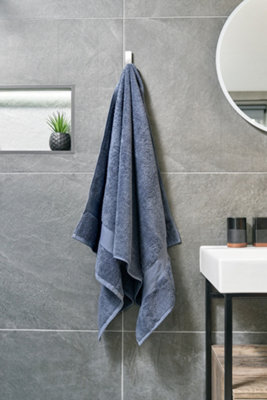 Plush Organic Bath Towel Set - Mineral Blue 700GSM - 4