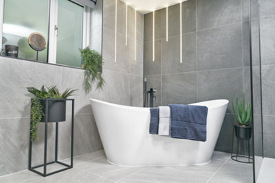 Plush Organic Bath Towel Set - Mineral Blue 700GSM - 5