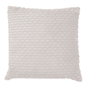 Plush Throw Pillow with Pillow Insert Beige 45cm x 45cm