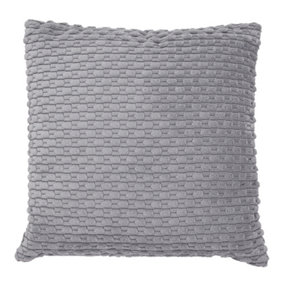 Plush Throw Pillow with Pillow Insert Grey 45cm x 45cm
