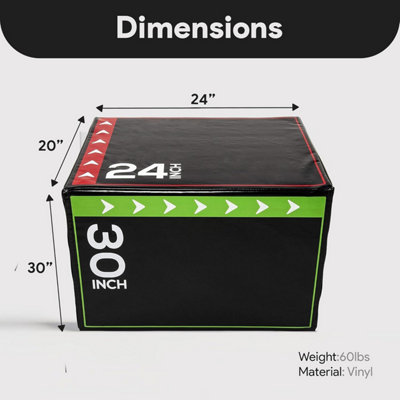 Plyometric Box Jumping Exercise, BalanceFrom 20 x 24 x 30 Inch Foam, 60 lbs