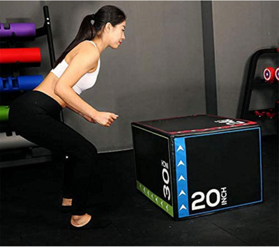 Plyometric Box Jumping Exercise, BalanceFrom 20 x 24 x 30 Inch Foam, 60 lbs
