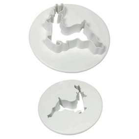PME Reindeer Cookie Cutter (Pack of 2) Silver (One Size)