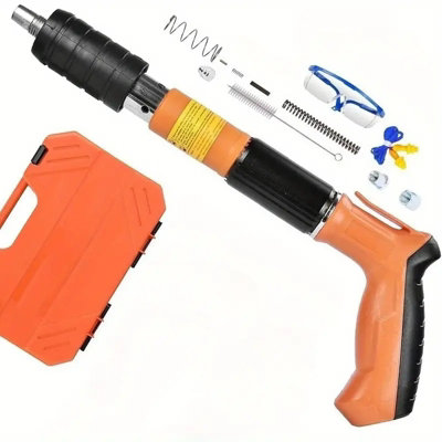 Pneumatic Nail Gun for Woodworking, 4-speed Power, Nail Wall Fixing Tool, Portable, for Ceiling/ wire Hiding/ installation