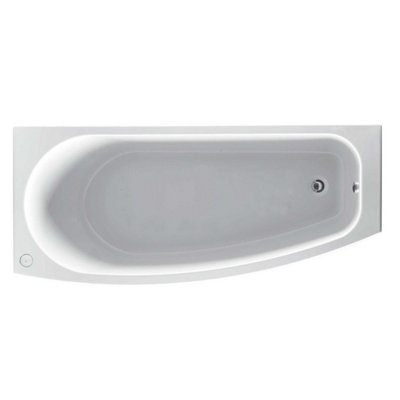 Poca Left Hand Acrylic Space Saver Bath with Front Panel & End Panel (L)1690mm (W)690mm