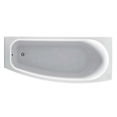 Poca Right Hand Reinforced Acrylic Space Saver Bath with Bath Screen, Front Panel & End Panel (L)1690mm (W)690mm