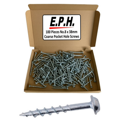 Trend 850-Piece Pocket Hole Screw Assortment – Self-Tapping, Zinc-Coated, Square Drive – Fine & Coarse Threads For Hardwood & Softwood
