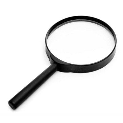 Pocket Magnifying Glass, Black Plastic Pocket 5x Zoom