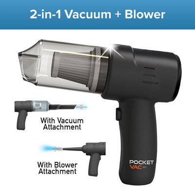 Pocket Vac - 2 - in - 1 Handheld Mini Vacuum Cleaner