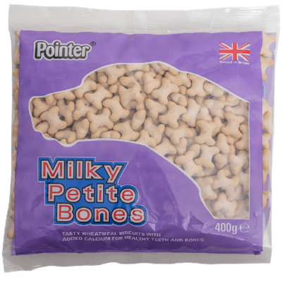 Pointer Dog Treats Milky Bones 400g High in Calcium DIY at B Q