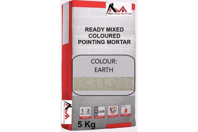 Pointing Mortar 5kg - Grout - For Stone, Brick Slips and Tiles - EARTH