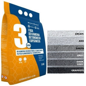 Pointing Mortar - Grout - For Stone, Brick Slips and Tiles - 5kg Ash