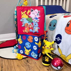 Pokémon 2 Pack Foldable Bedroom Toy Storage Unit Boxes