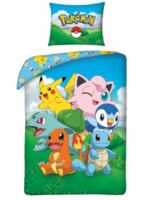 Pokémon Characters Single 100% Cotton Duvet Cover - European Size