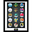 Pokémon Pokeballs  30 x 40cm Framed Collector Print
