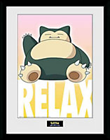 Pokémon Snorlax  30 x 40cm Framed Collector Print