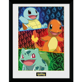 Pokémon Starters 30 x 40cm Framed Collector Print