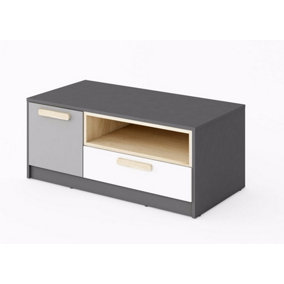 POK TV Cabinet ( W)1000mm (H)410mm (D)500mm - Compact Children's Gaming Area