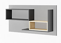 POK Wall Panel With Shelves (H)600mm (W)1200mm (D)200mm - Playful Children's Bedroom Furniture