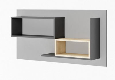 POK Wall Panel With Shelves (H)600mm (W)1200mm (D)200mm - Playful Children's Bedroom Furniture