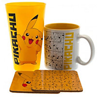 Pokemon Pikachu Drinkware Set Yellow (One Size)