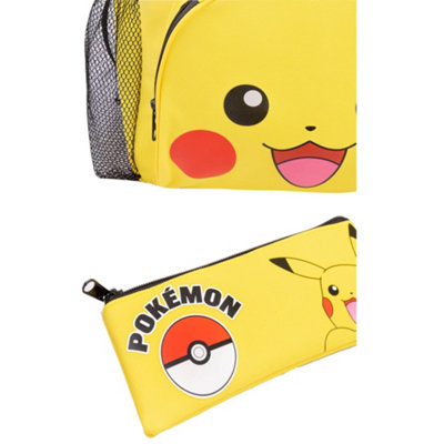 Pokemon Pikachu Lunch Bag And Backpack Set Pack Of 4 Yellow One Size