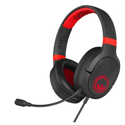 Pokemon Pokeball Black / Red Pro G1 Gaming headphones