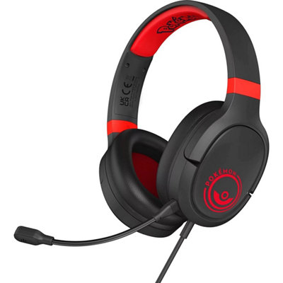 Pokemon Pro G1 Pokeball Gaming Headphones Black/Red (One Size)