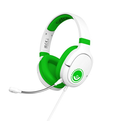 Pokemon Pro G1 Pokeball Gaming Headphones White/Neon Green (One Size)