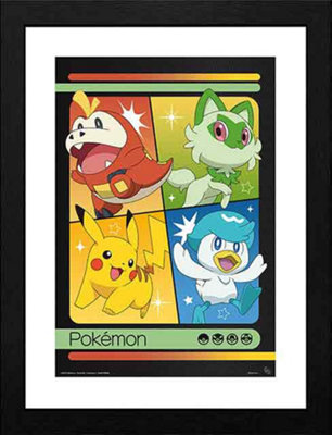 Pokemon Scarlet & Violet Starters 30 x 40cm Framed Collector Print