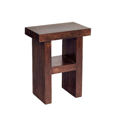 Poko Dark Mango H Shaped Table/Stool