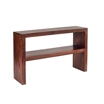 Poko Dark Mango Stylish Modern Console Table
