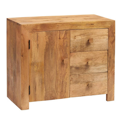 Poko Light Mango 3 Drawer Sideboard