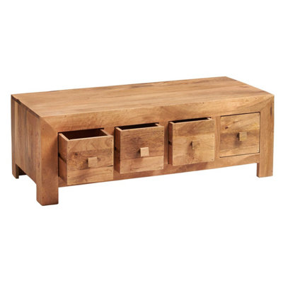 Poko Light Mango 8 Drawer Coffee Table