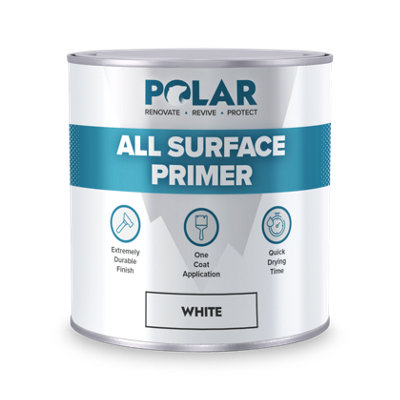 Polar All Surface Primer Matt White 500ml Undercoat Ideal for
