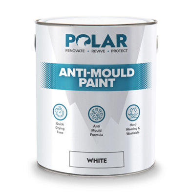 Polar Anti Mould Paint 5 Litre Brilliant White Matt Finish