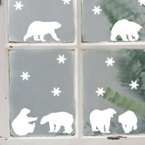 Polar Bear & Snowflake Wall Stickers