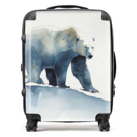 Polar Bear Watercolour Suitcase - Large