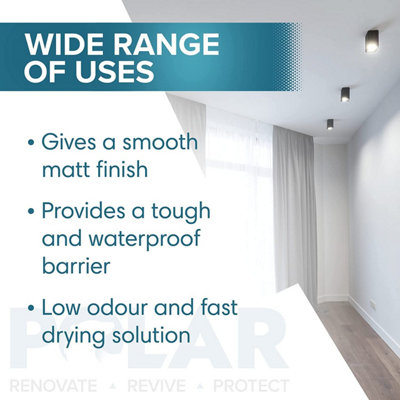 Polar Damp Seal Grey Anti Damp Paint 2.5L, Damp Proof Paint Stain Blocker - One Coat for Brick, Concrete, Cement and Plaster Walls