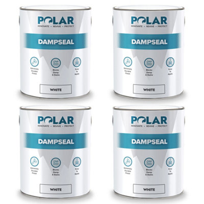 Polar Damp Seal White Anti Damp Paint 4 x 5 Litre, Damp Proof Paint