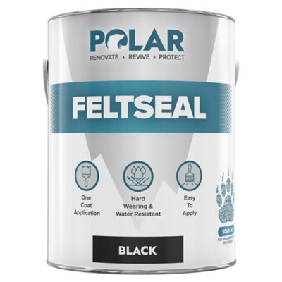 Polar Felt Seal Paint Black 2.5L, Instant Waterproof Roof Sealant for All Felt Roofs Price Comparisons | Compare The Build